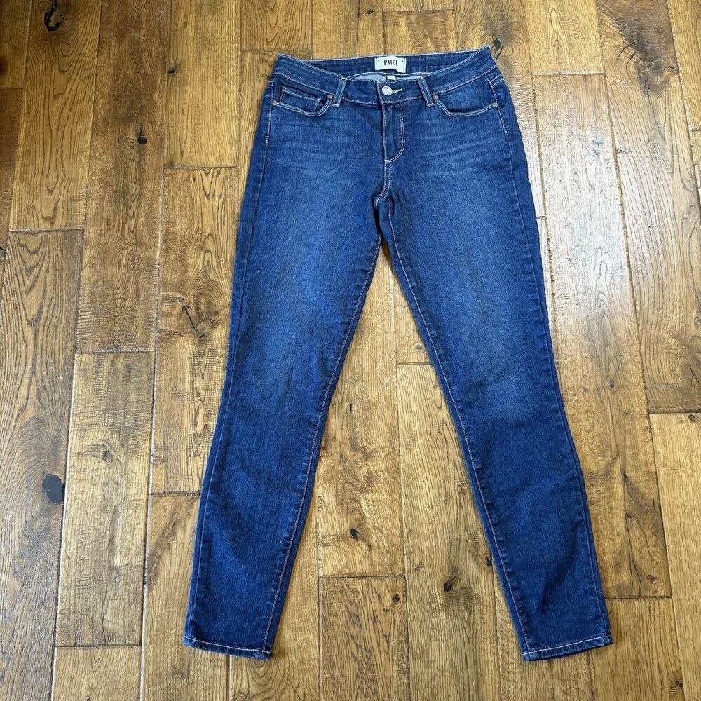 Paige Verdugo Ankle Skinny Jeans Dark Wash Denim Mid Rise Women's Size 27